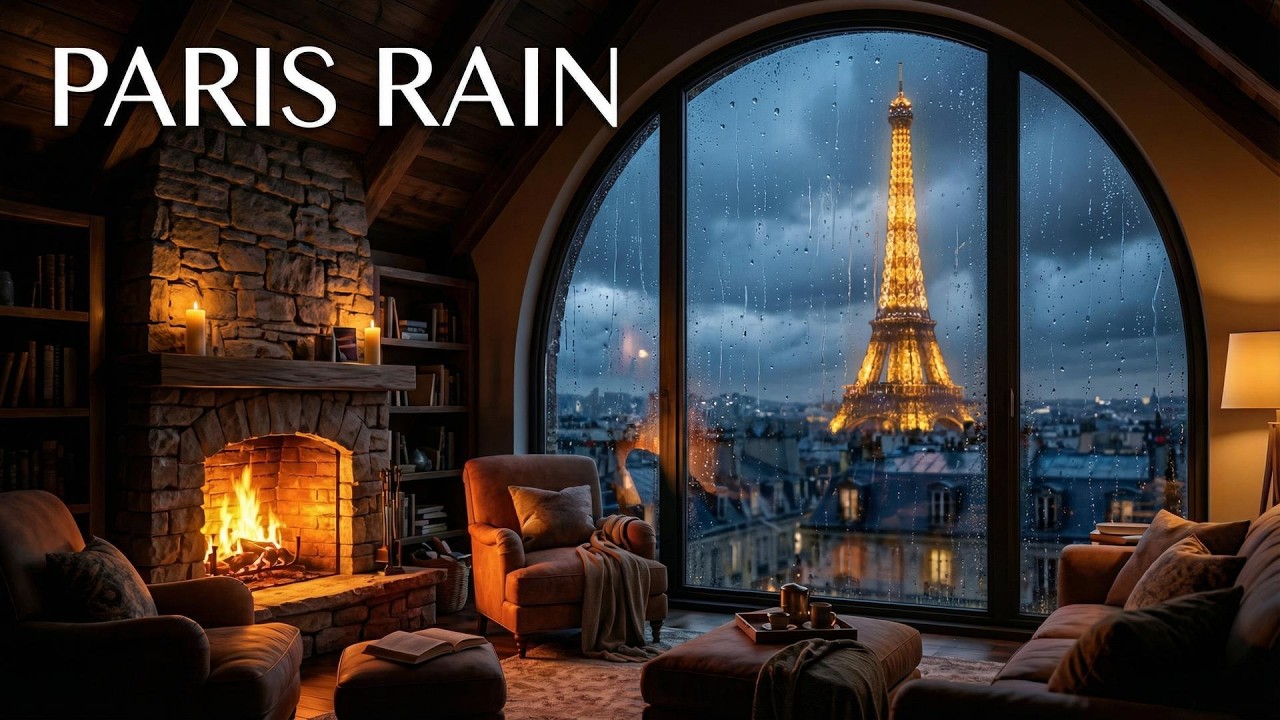 Stressed Out Fall Asleep to Gentle Paris Rain 10 Hours