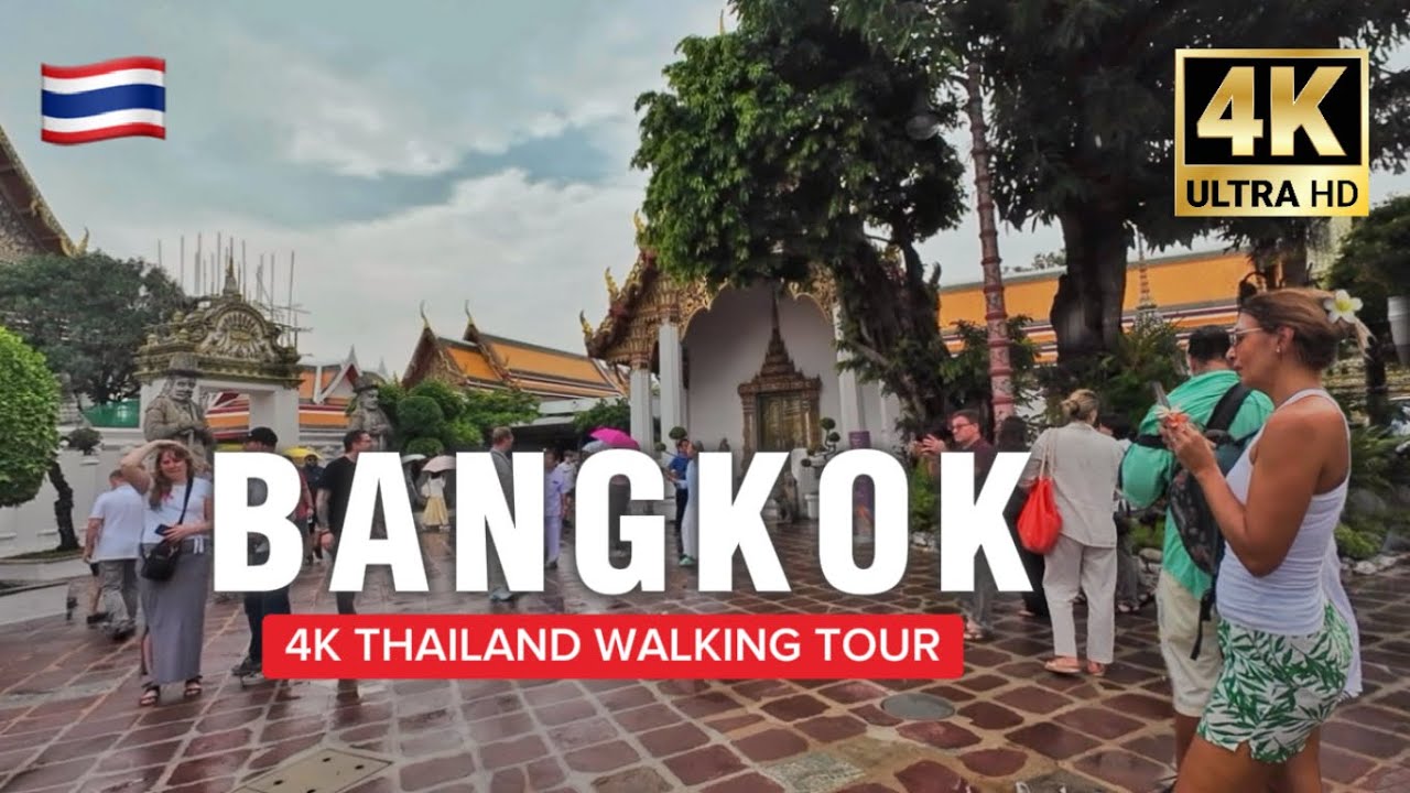 БАНГКОК, Таиланд Пешая экскурсия 4K HDR в Wonderful WAT PHO - Субтитры и [4K HDR 60 кадров в секунду