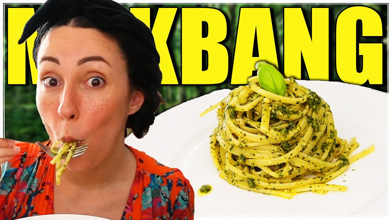 LINGUINE AL PESTO MUKBANG EATING SHOW ITA #104