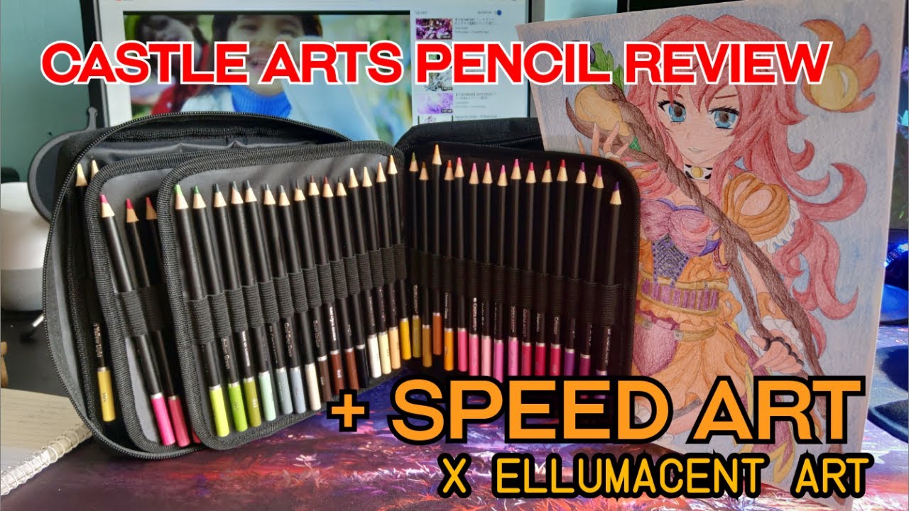 Castle Arts Soft Touch Coloured Pencil #REVIEW!!!! -[ REVIEW & Speed Colour ]-