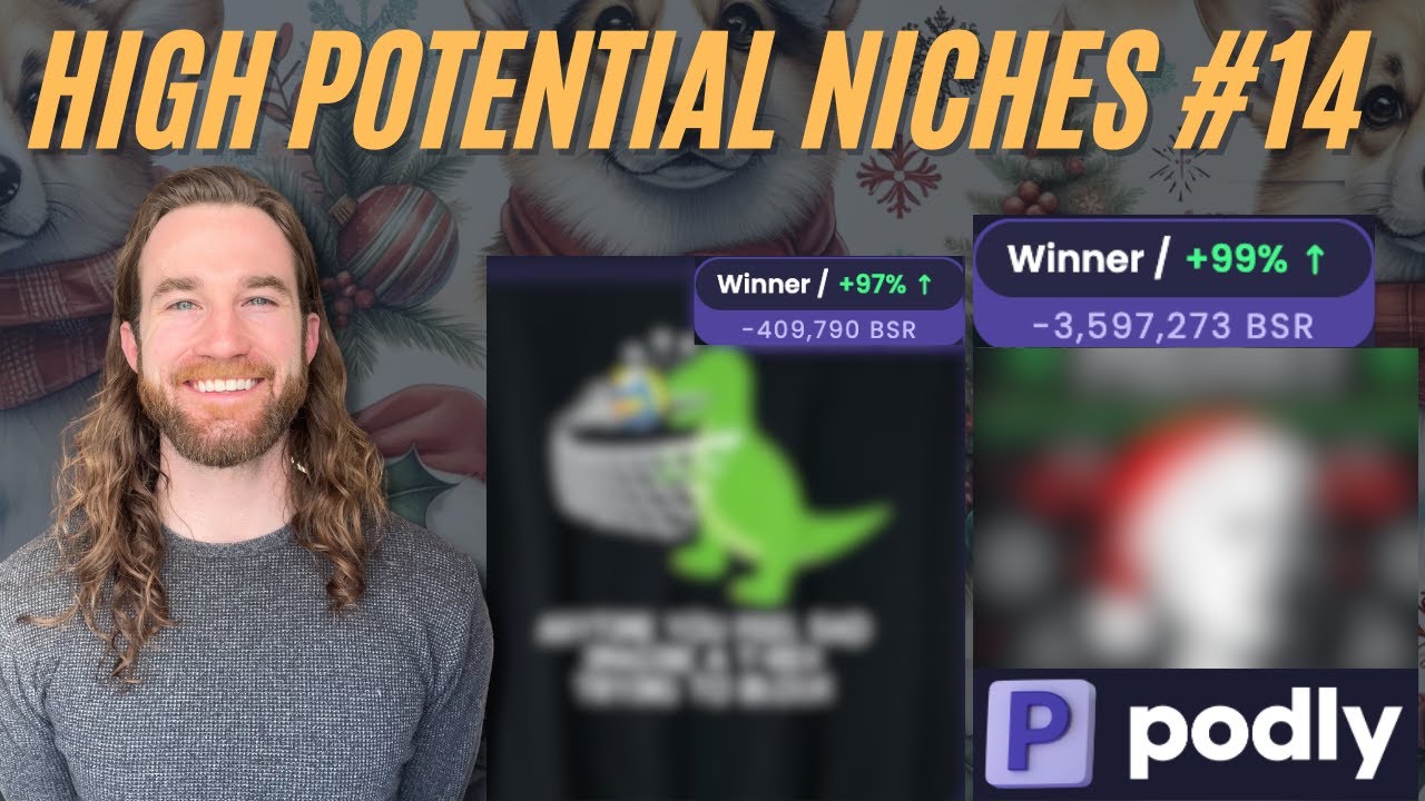 Amazon Merch High Potential Niches (11/22/23) - Trending Print on Demand T Shirts - Podly Review