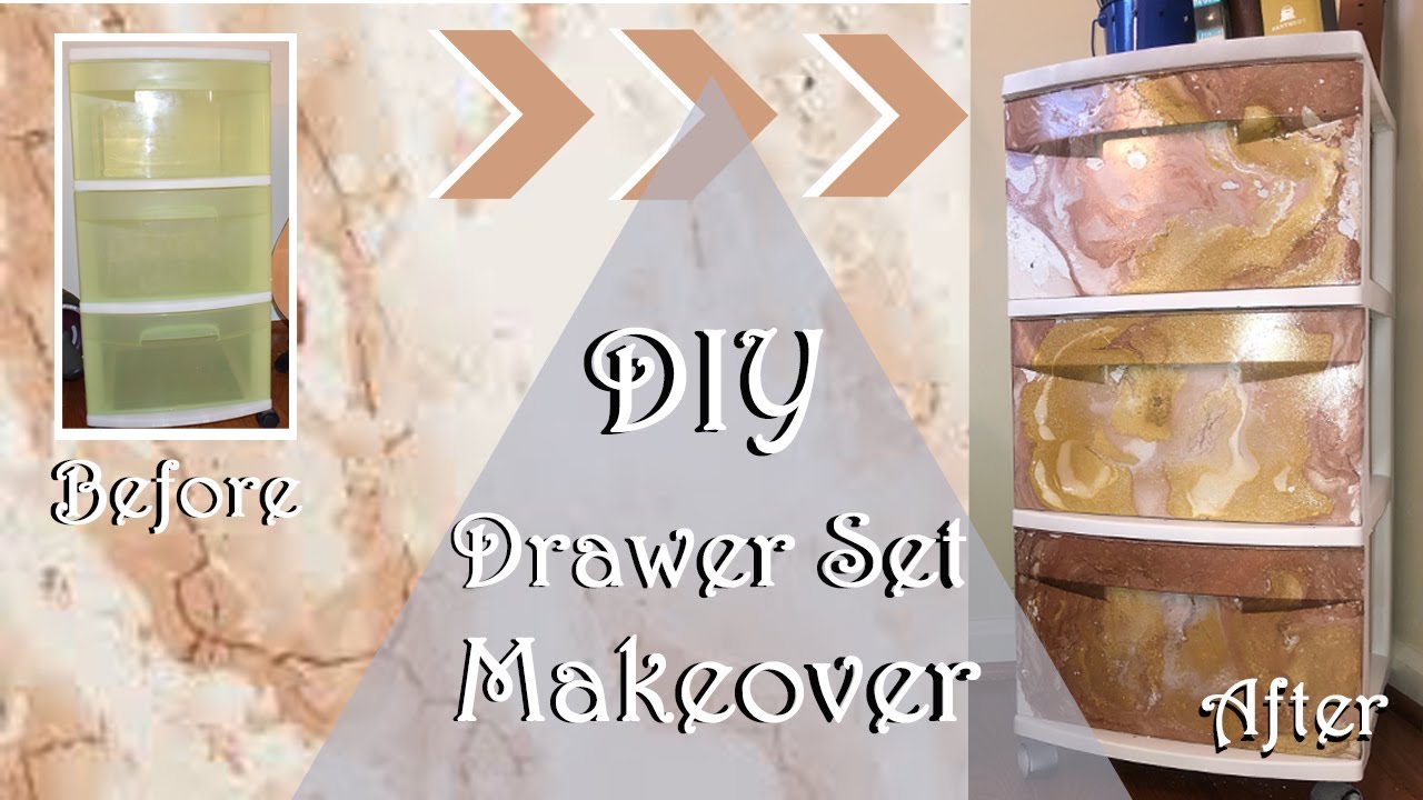 DIY Drawer Set Makeover (**Hydro-dip method**)