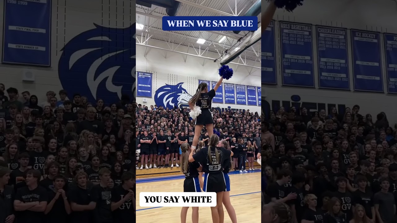 Blue, White #competitivecheer #hoco #cheerleading #cheer #volleyball