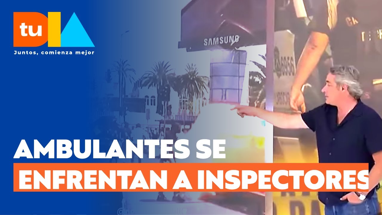 Brutal pelea entre ambulantes e inspectores municipales en Estación Central  | Tu Día