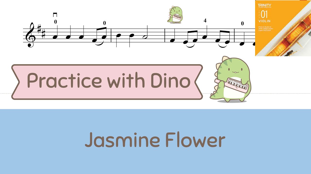 Jasmine Flower (Trinity 2020-2023 violin grade 1) play along + piano accompaniment