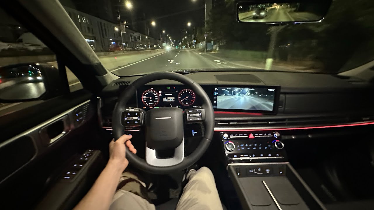 Hyundai Santa Fe 2024 Night Test Drive POV