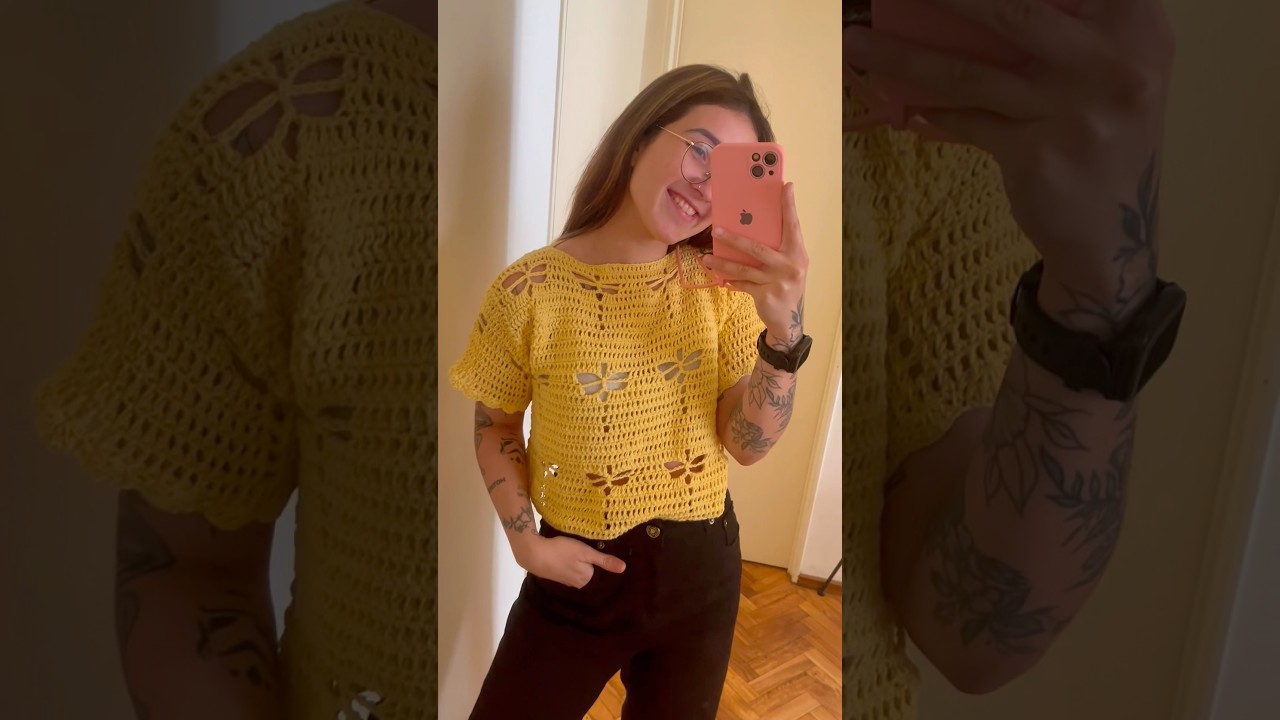 LES ENSE&Ntilde;O A TEJER ESA BLUSA CON LIB&Eacute;LULAS A CROCHET DESDE CERO | Paso a Paso gratuito en mi Canal