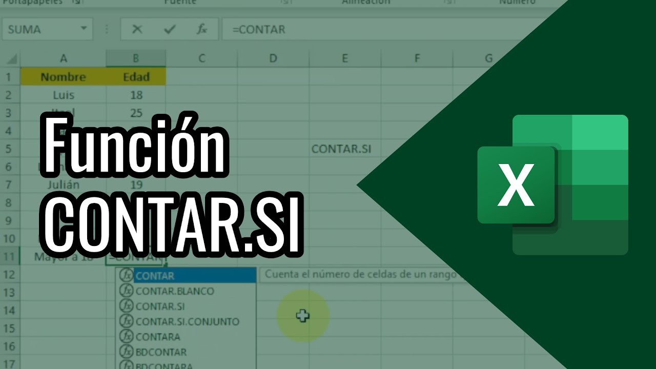 &iquest;C&oacute;mo usar la Funci&oacute;n CONTAR SI? | Funciones de Excel 365