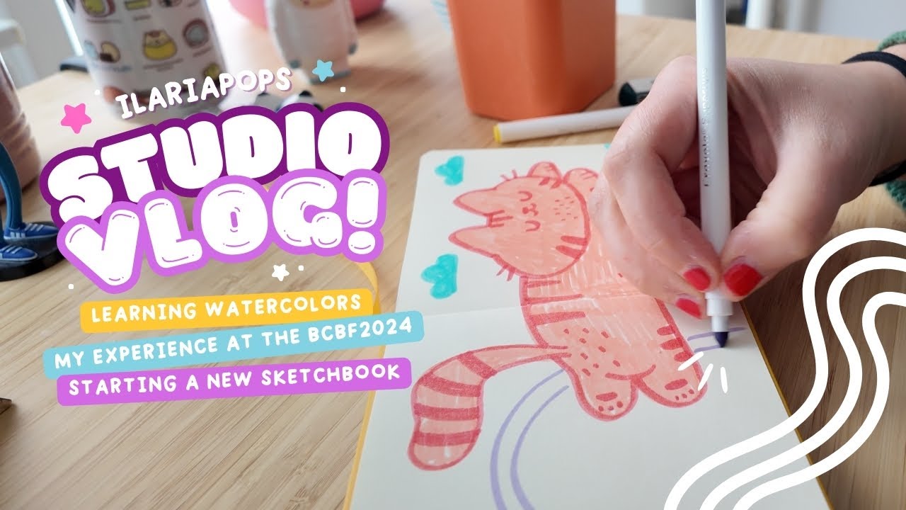 ✿ STUDIO VLOG: Learning watercolours + my experience at the Bologna Children's Book Fair