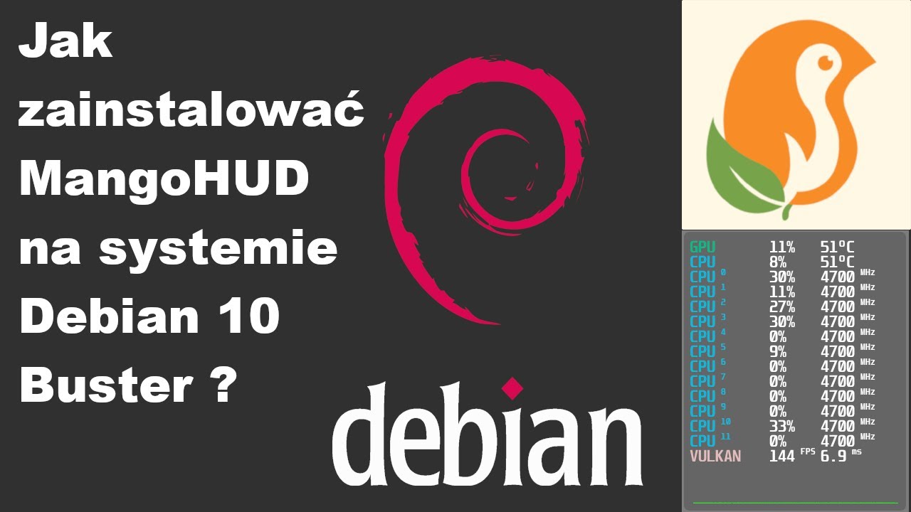 Instalacja MangoHUD na systemie GNU/Linux Debian/Ubuntu/Linux Mint/PopOS/SteamOS #linux #mangohud
