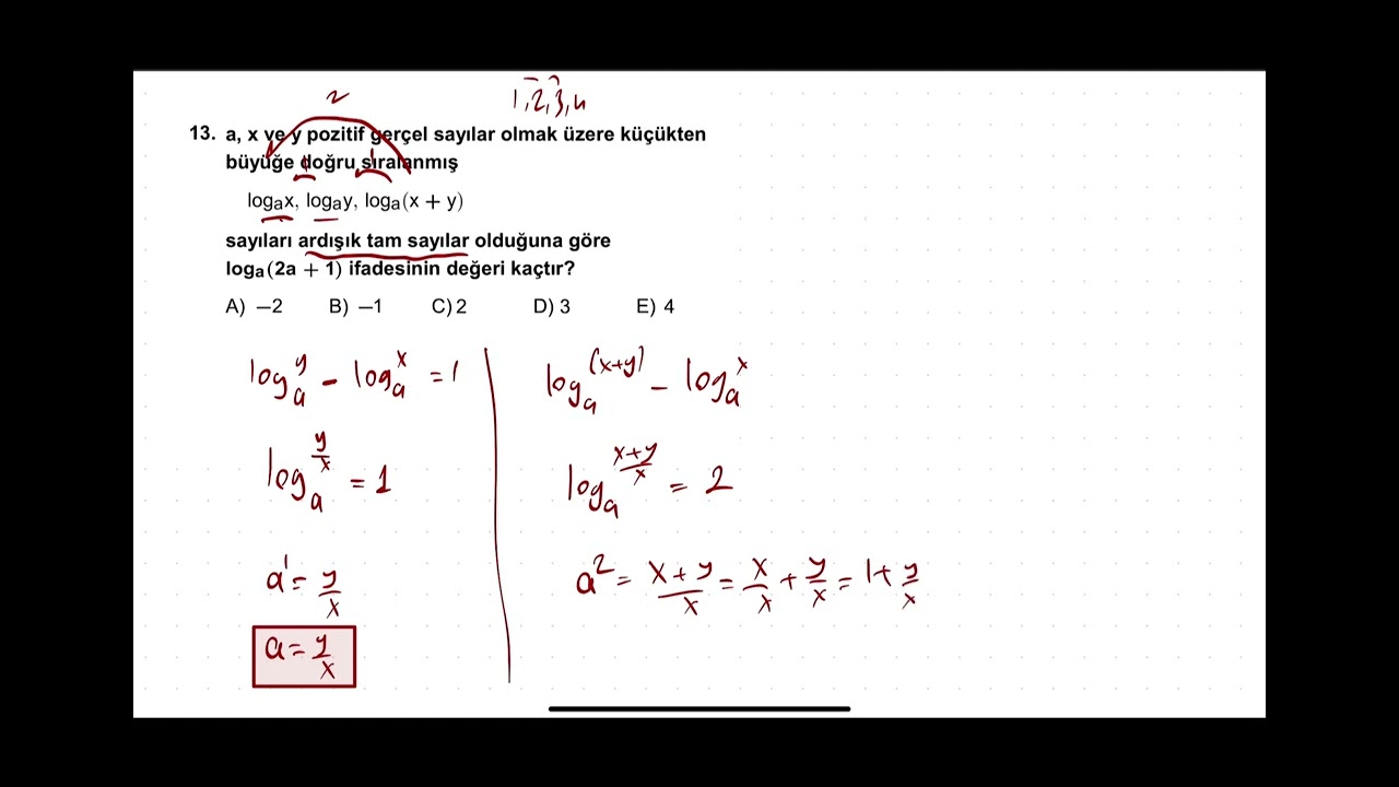 2024 AYT LOGARİTMA SORUSU