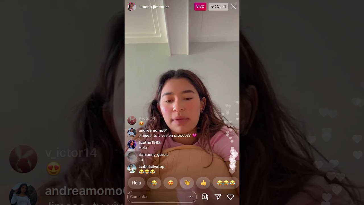 Vivo de Jimena Jim&eacute;nez &ldquo;Faltaban 10 d&iacute;as para que Jimena se fuera🎶😂😢&rdquo;