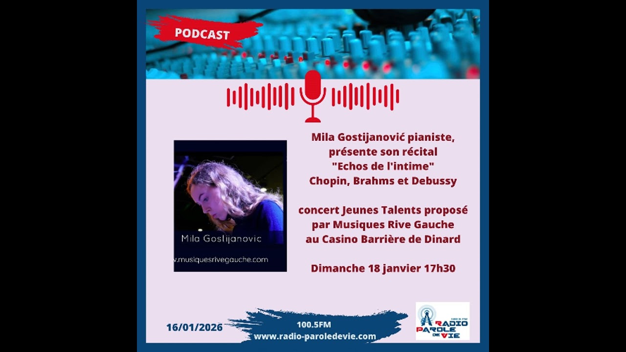 Mila GOSTIJANOVIC - Récital Piano au Casino Barrière Dinard 18 janv 17h30