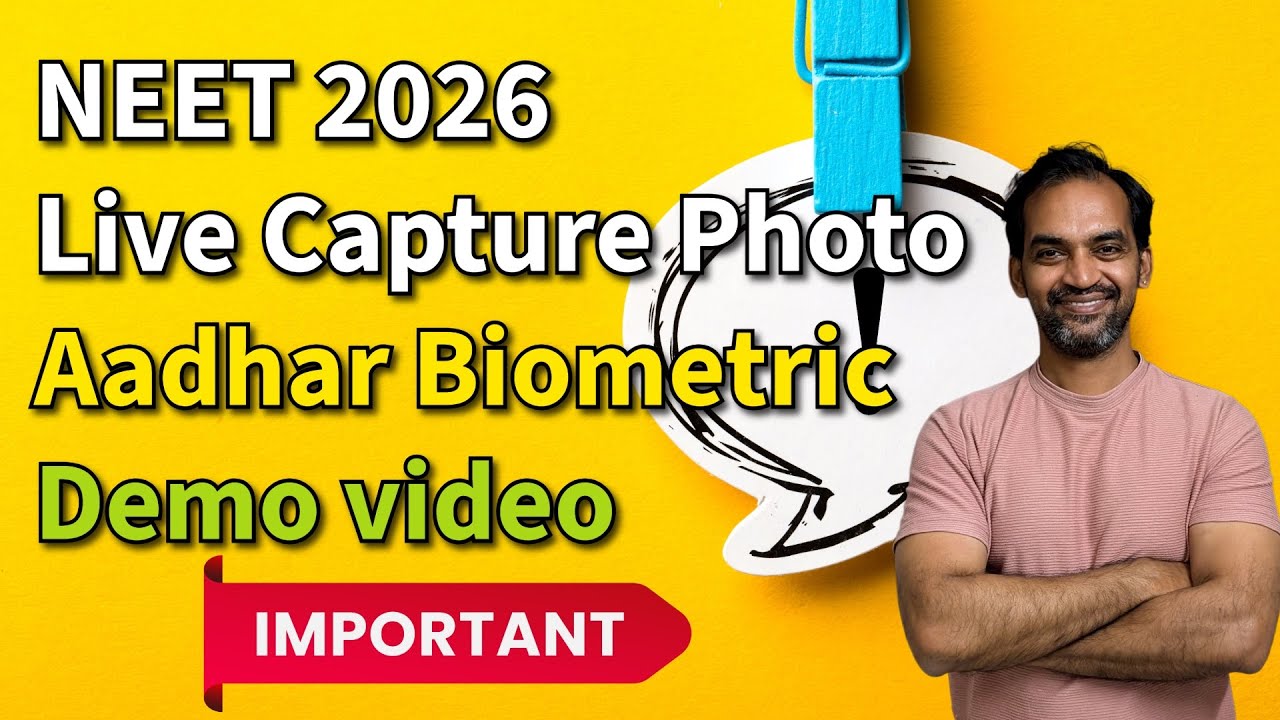 NEET 2026 Exam Update | Live photo capture and facial biometric verification demo #neet2026