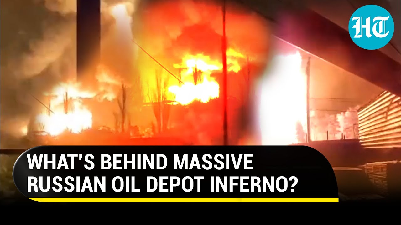 Russian oil depot goes up in flames near Ukraine border. Kremlin probes fires in Bryansk