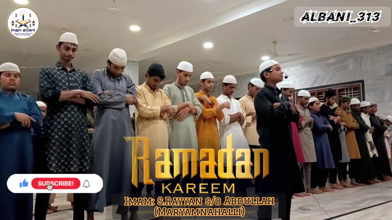 Namaz tarawe || Rayyan s/o Abdullah ||