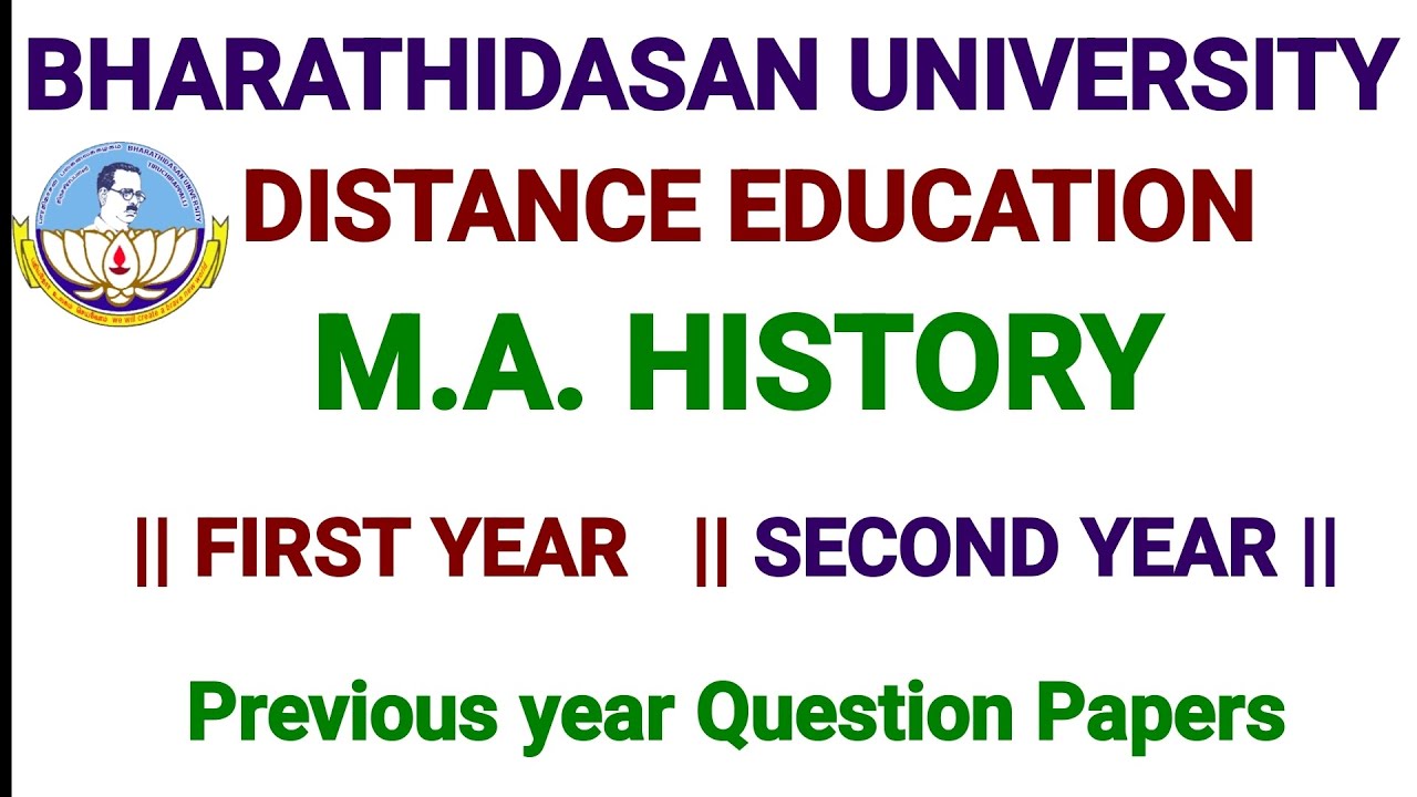 M.A. History Question Papers Bharathidasan University Distance Education