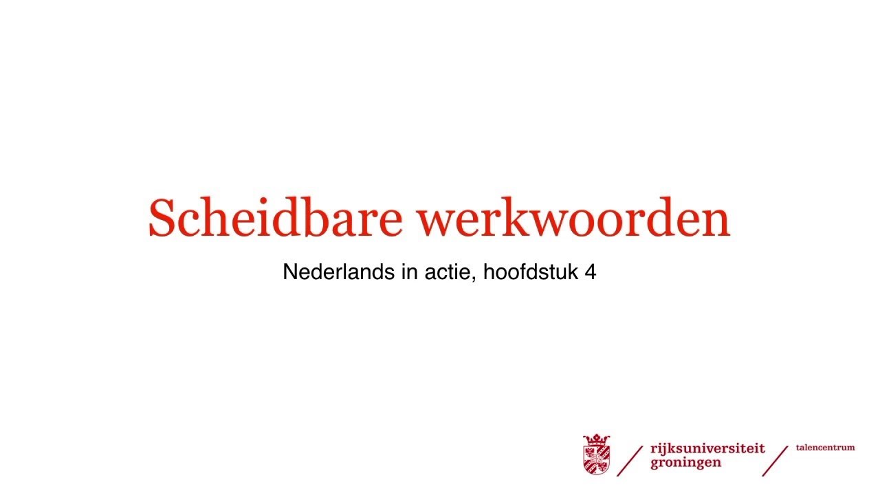scheidbare werkwoorden