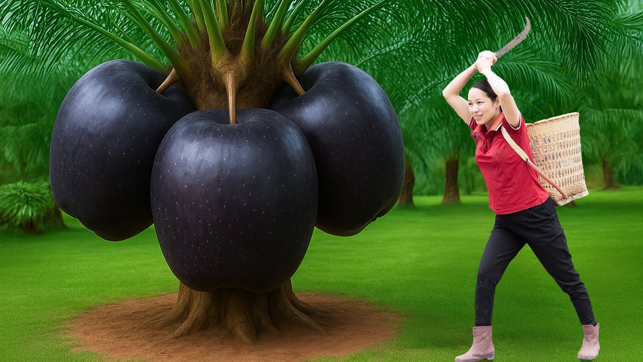 Harvesting GIANT Black Apples in the Tropical Jungle | Unbelievable Wild Fruit Discovery