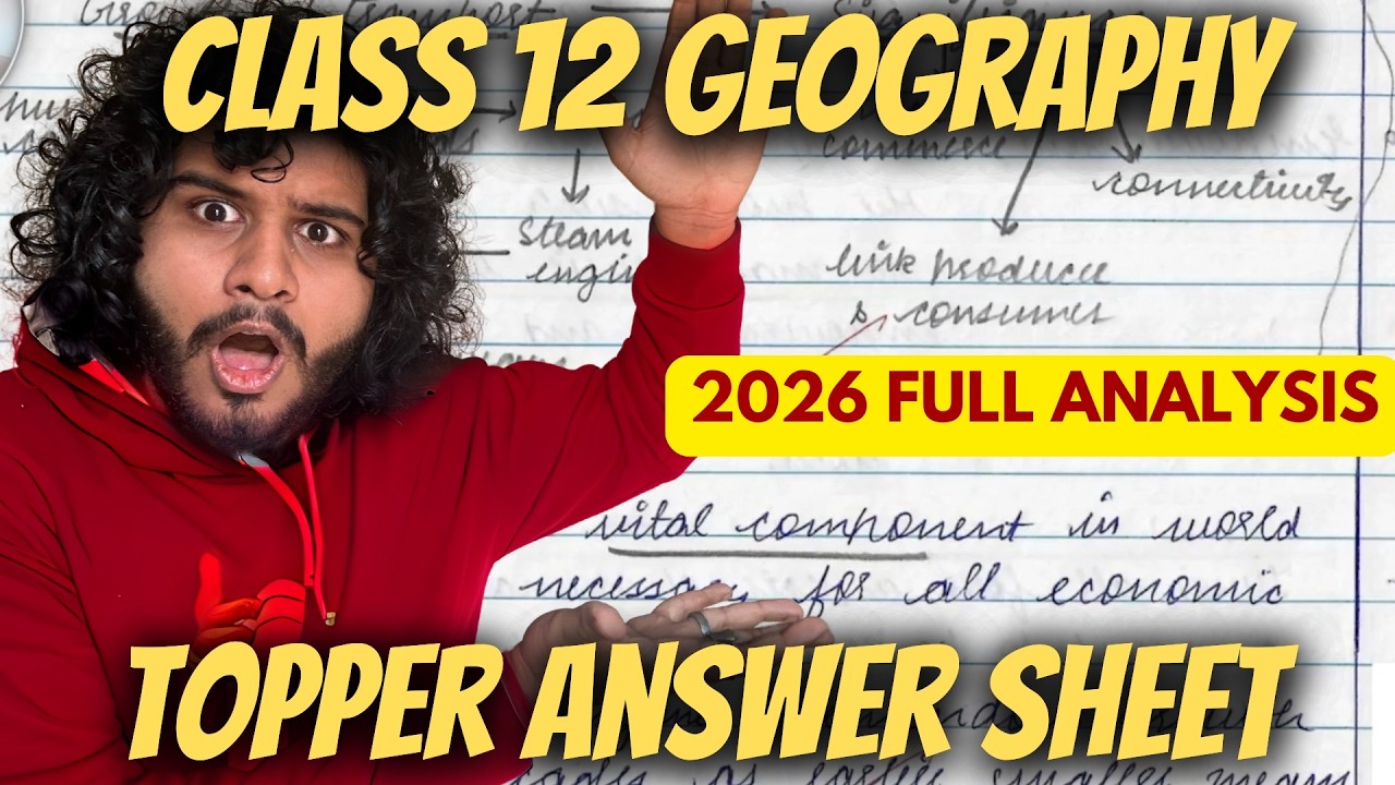 Write Like THIS to Score 100 in GEOGRAPHY 🔥 Class 12 2026 Board Exam | Answer Strategy and Tips!