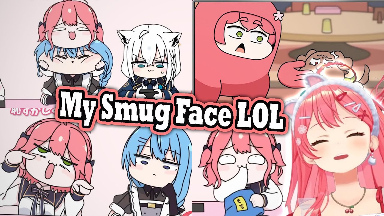 Miko Dies Laughing Watching Her Own Smug Face When She's Teasing Suisei in Hand-drawn clips