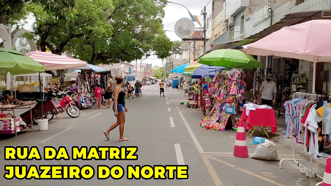 Veja o movimento da rua da matriz em Juazeiro do Norte - CE