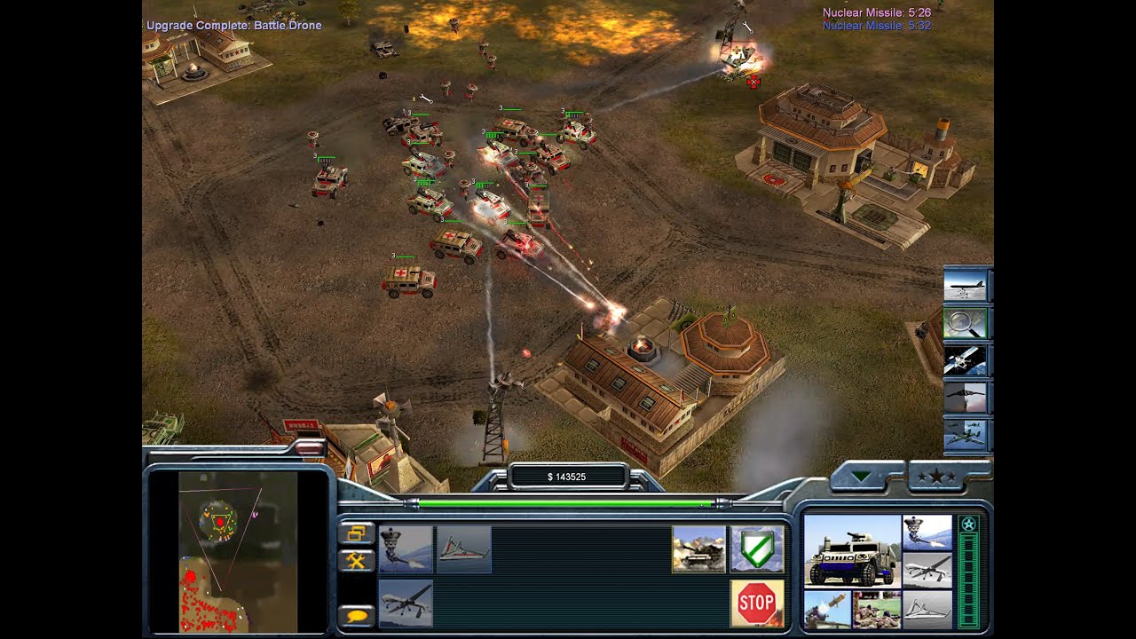 [C&C Zero Hour] 1v7 (Laser VS 7 Infantry Generals) [Hard Difficulty]