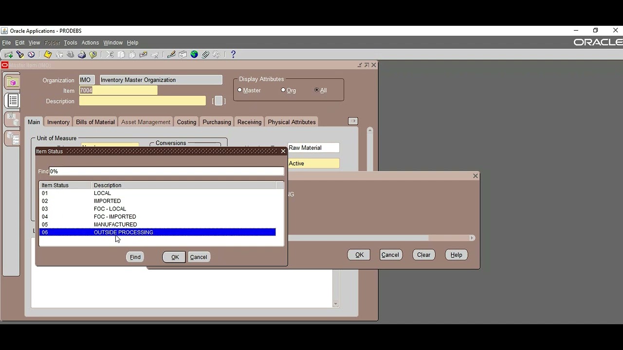 Oracle EBS R12 Tutorial: Creating an OSP (Outside Processing) Code