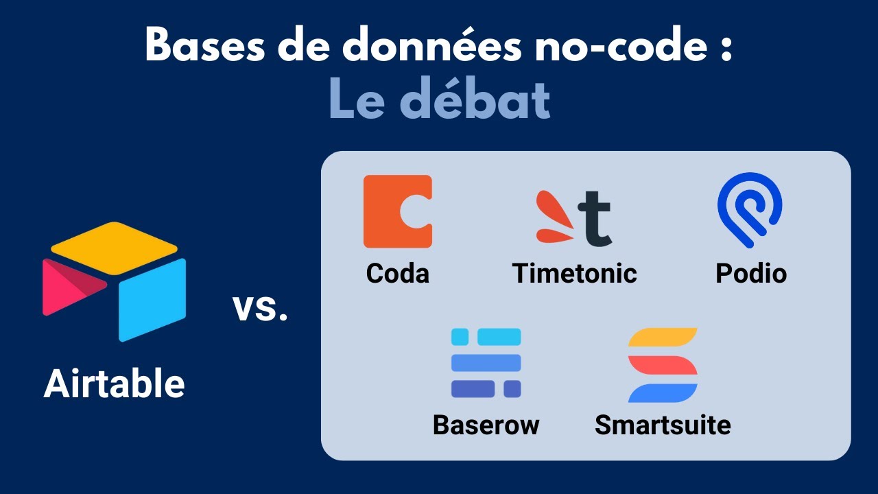 Airtable vs. Coda, Timetonic, Baserow, Smartsuite et Podio : la meilleure base de données no-code ?