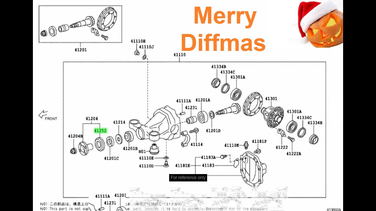 backlash adjustment of repaired m85 torsen differential from lexus is300 2001 2005