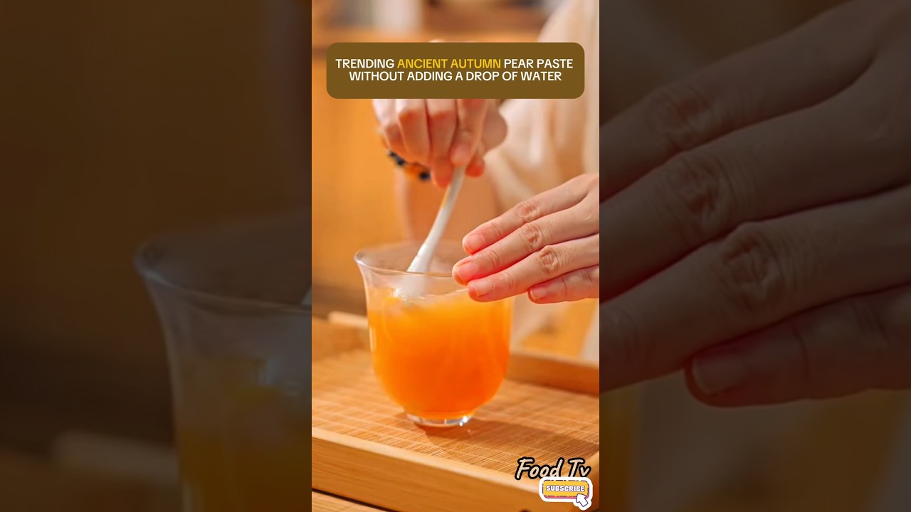 HOW TO ANCIENT AUTUMN PEAR PASTE WITHOUT ADDING A DROP OF WATER RECIPE #shortsvideo #chinesefood