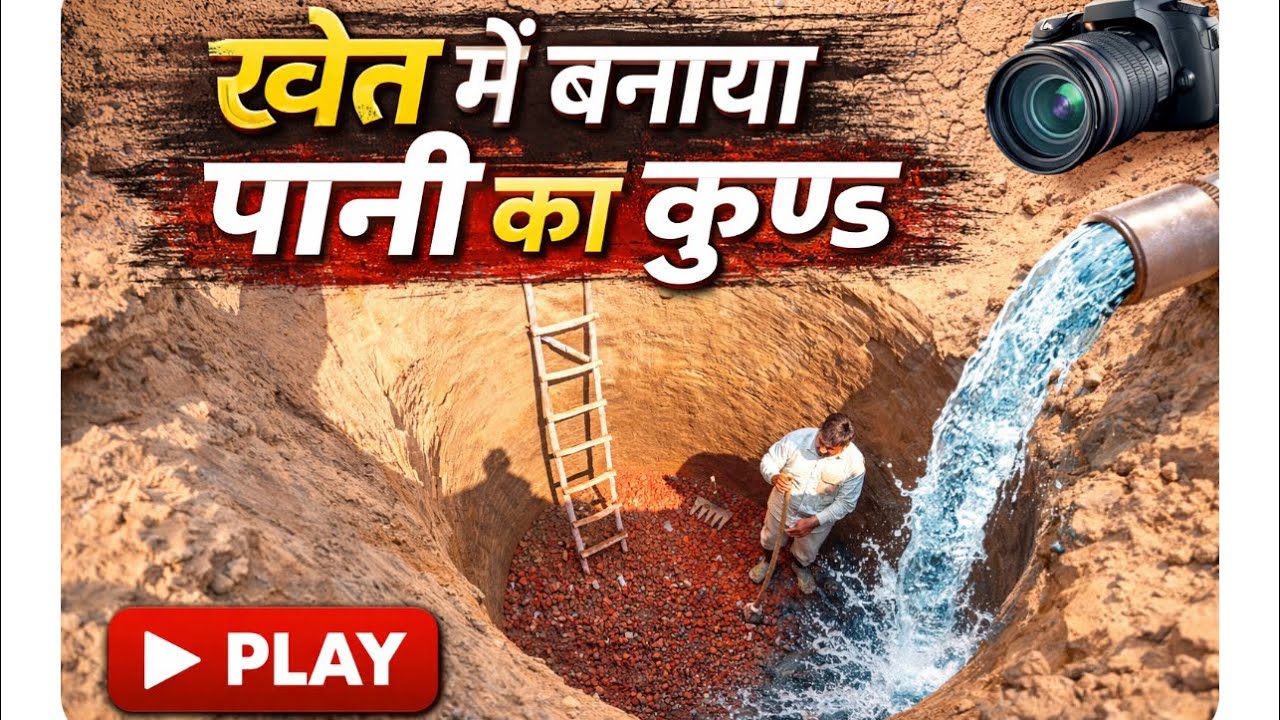 अपने खेत में बनाया पानी जमा करने का कुण्ड खेती के लिए पानी का कुण्ड तैयार #usharani 
