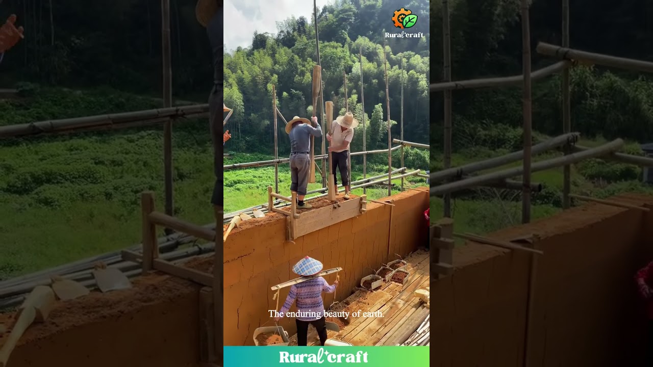 Building with Earth: The Timeless Art & Teamwork of Rammed Earth Construction #traditional