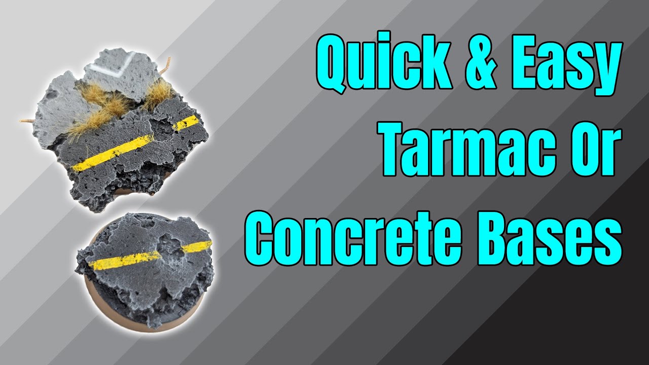 How To Create Simple Tarmac Road Bases For Your Miniatures #warhammer #miniaturepainting #fallout