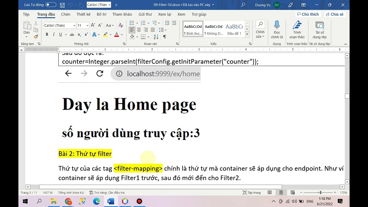 Bài 7: Filter - Phần 1: Giới thiệu Filter, Thứ tự filter, Xác thực (Authenication) dùng filter