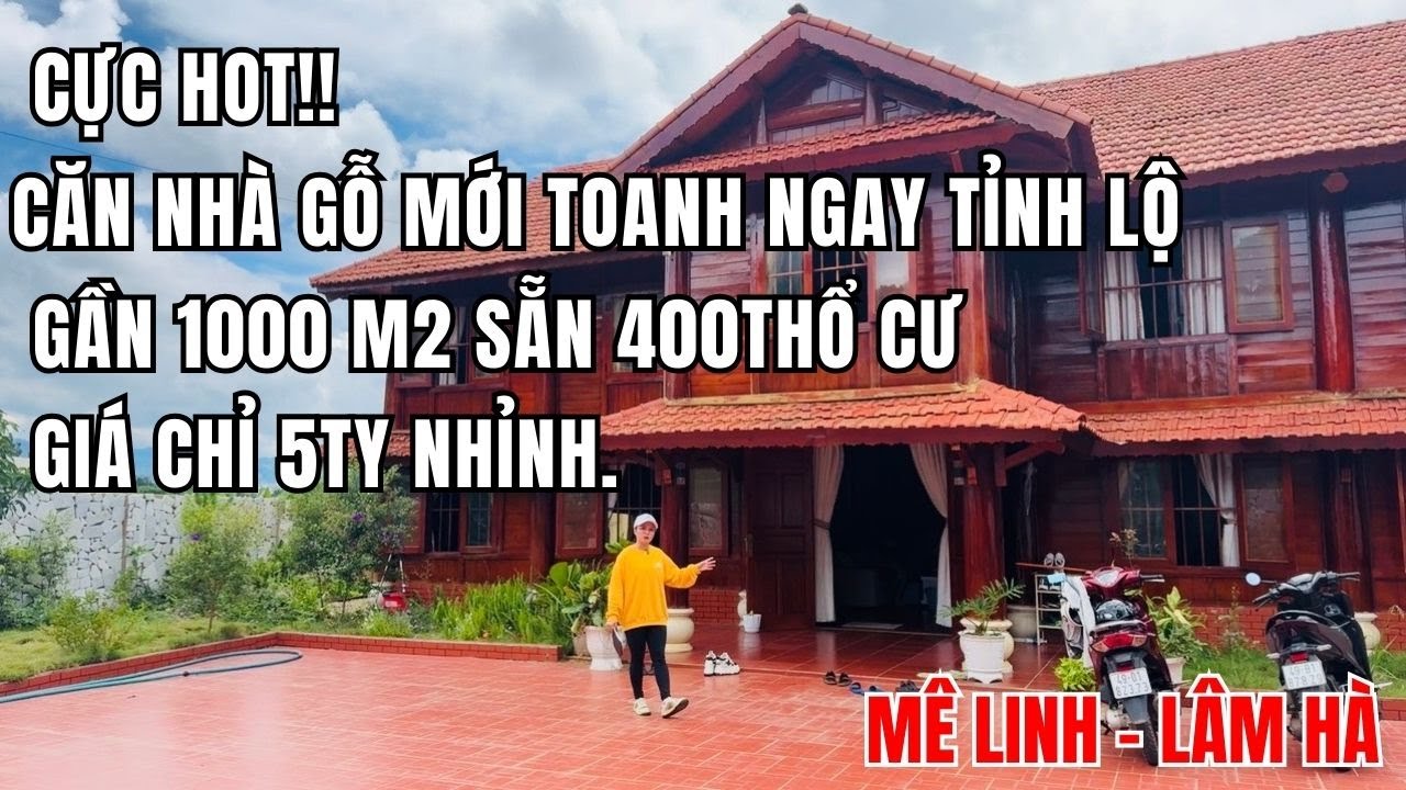 Căn Nhà Gỗ Mới Toanh Cách Tỉnh Lộ 725 Chỉ 150m Gần 1000 m2 Sẵn 400 Thổ Cư .Giá Chỉ 5ty hỉnh