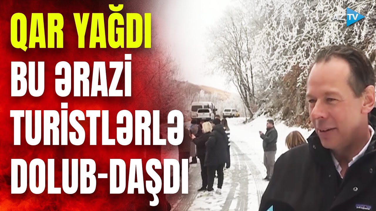 Azərbaycanın ən məşhur yerlərindən birinə turistlər axın edir – AĞ ÖRPƏKLİ GÖRÜNTÜLƏR