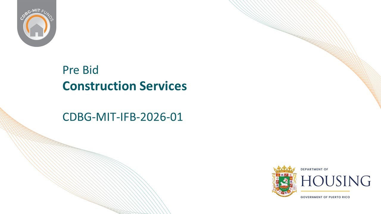 CDBG-MIT-IFB-2026-01 | Pre Bid |  Construction Services Acquisition