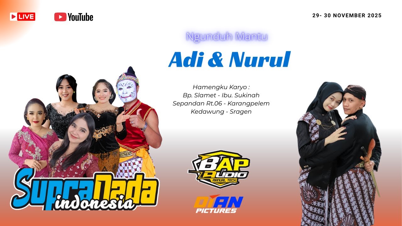 Live CS SUPRA NADA || BAP AUDIO Mr. Ndoloxx || Ngunduh Manten Adi & Nurul || Sepandan 29 Nov 2025