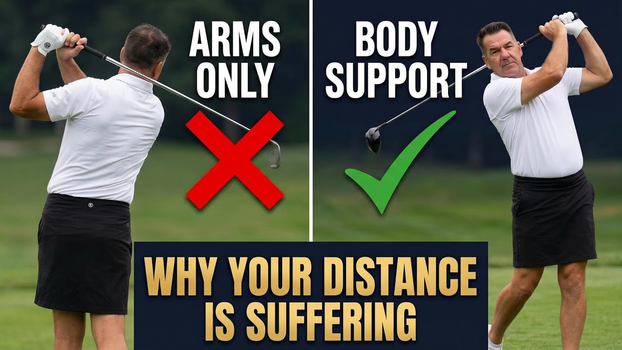 Roger king country hills  orange whip and how body supports golf swing , how to hit it longer