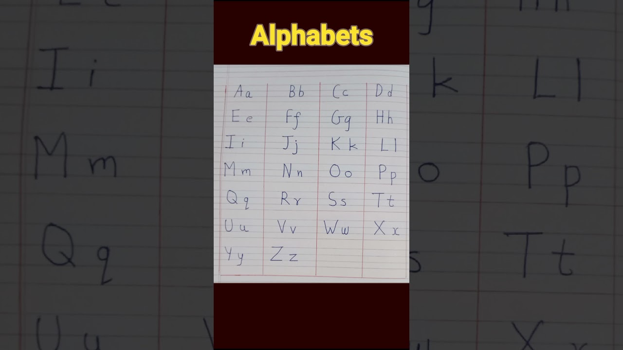 The Alphabet|Write abcd|How to write abcd in four line notebook|Alphabet with Beautiful handwriting