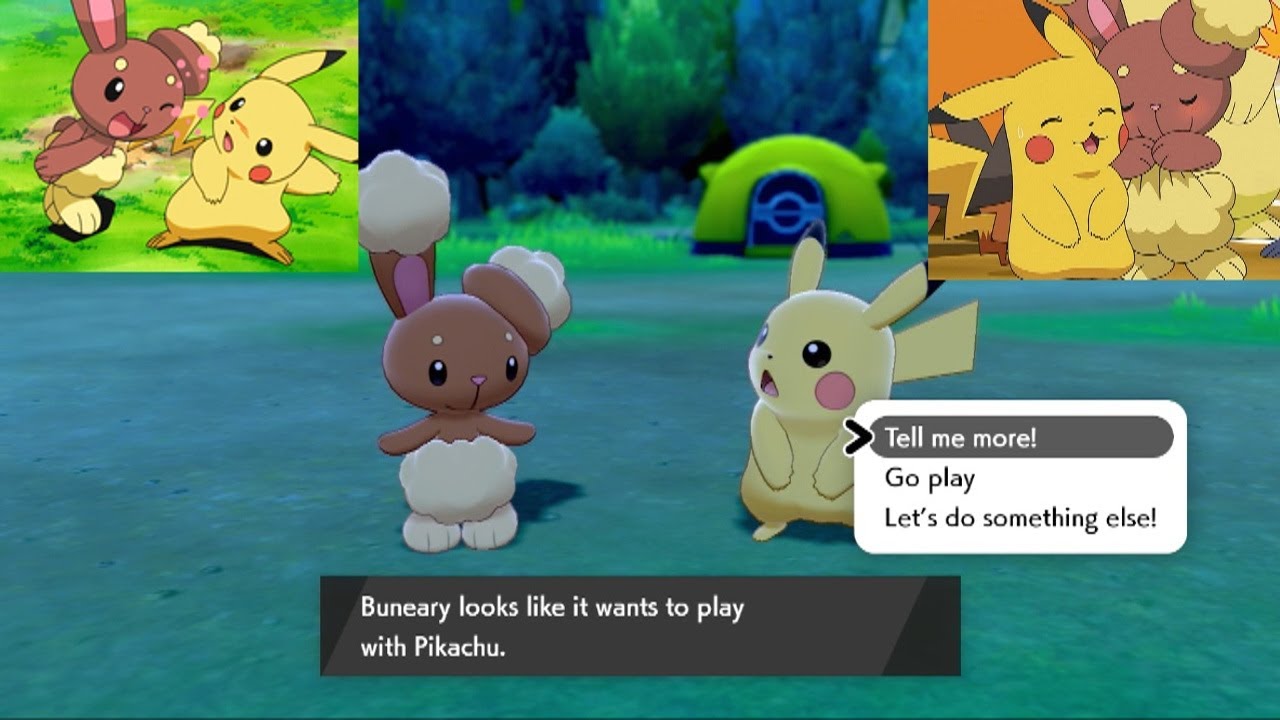 Pikachu & Buneary In Camp - Pokemon Sword & Shield