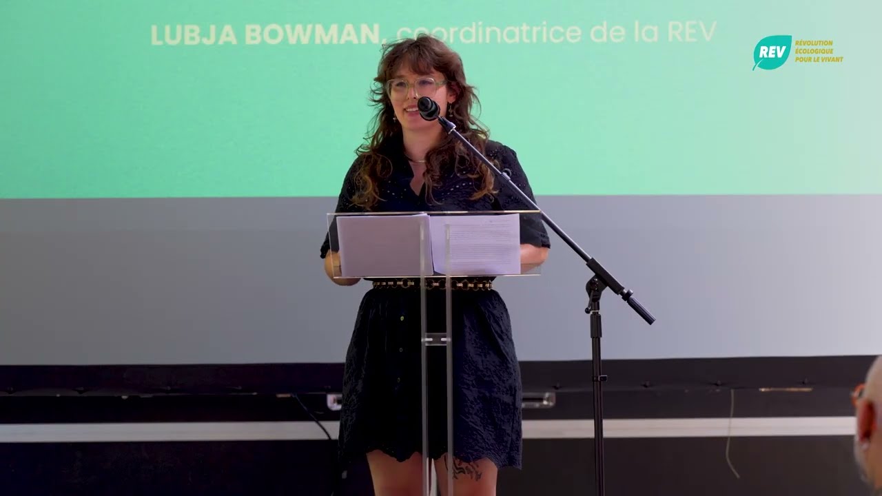 La REV, l'avenir de l'écologie : discours de Lubja Bowman, coordinatrice | UniREVcité 2025