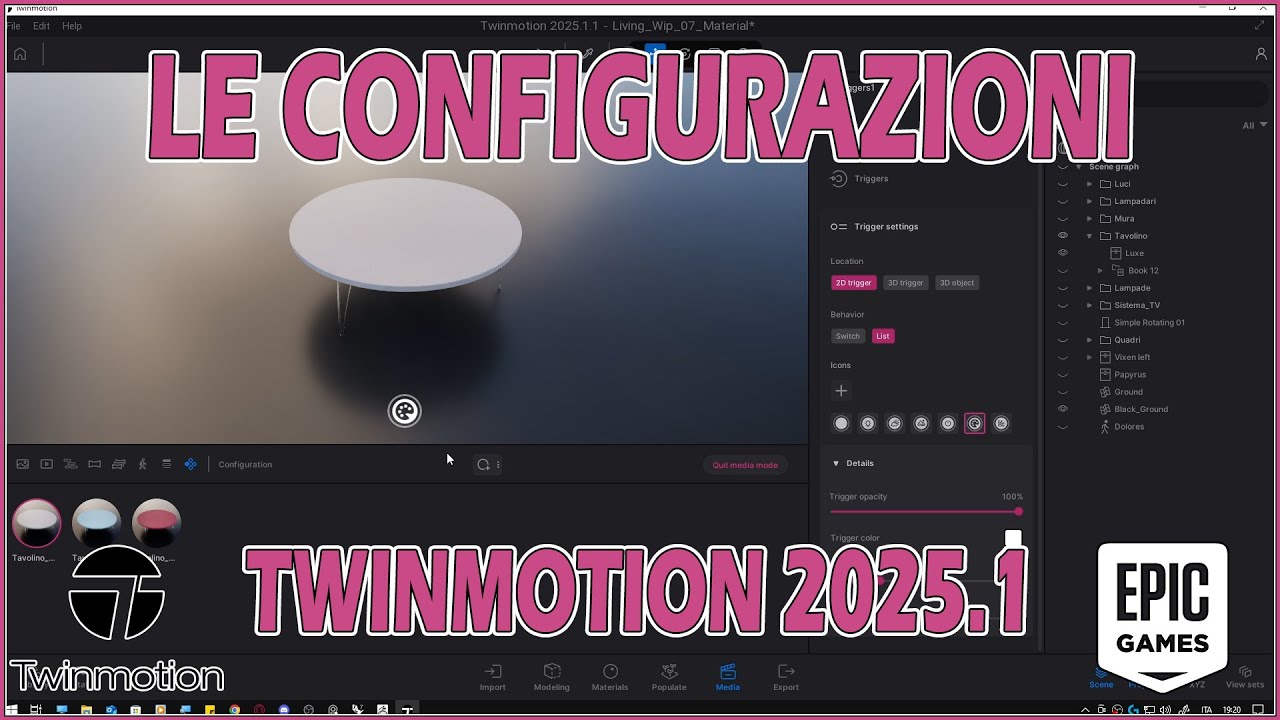 Le Configurazioni - Twinmotion 2025.1 (Tutorial)
