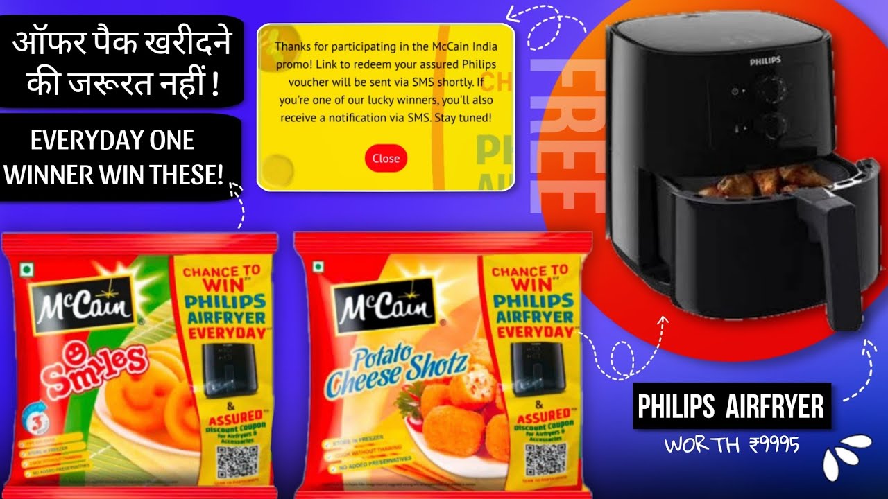 McCain Smiles Potato Shotz | Philips AirFryer Everyday One Winner !!*