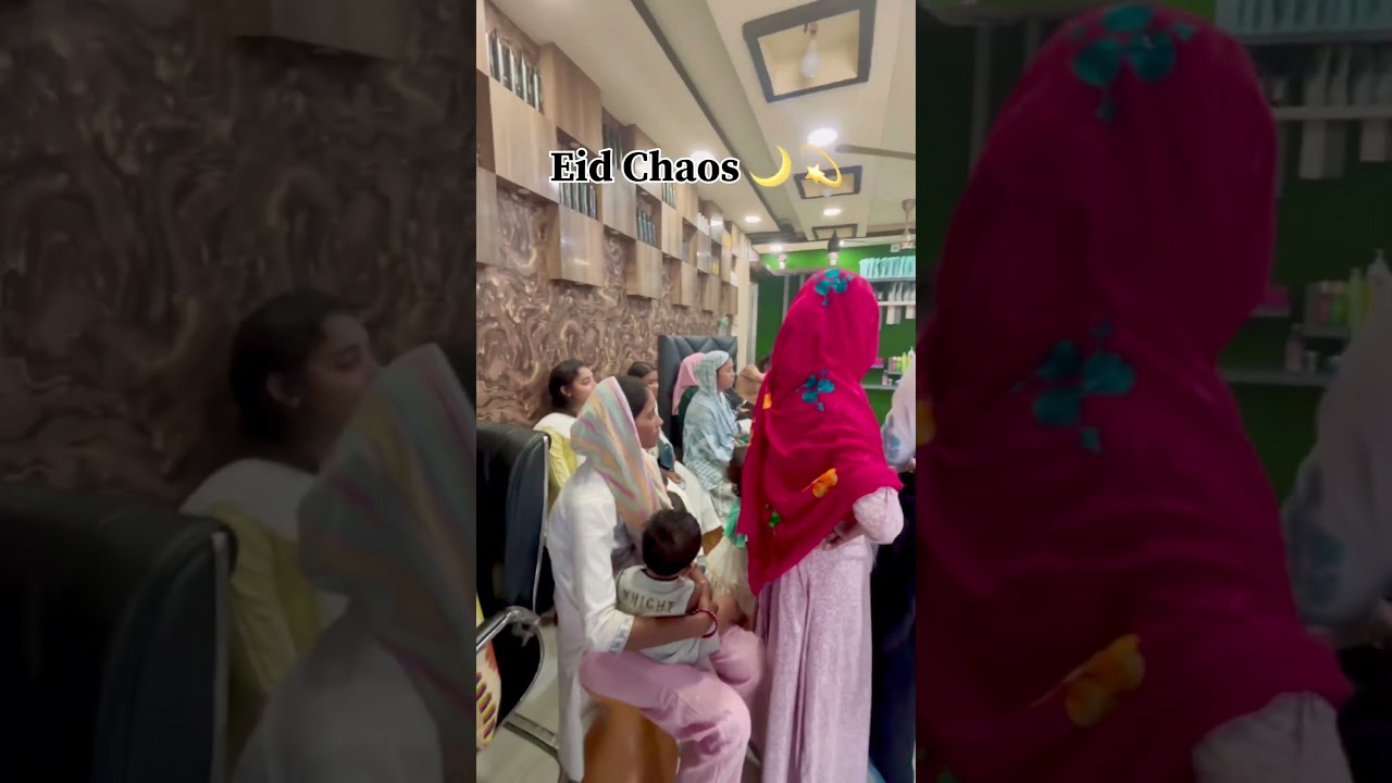 Eid rush = full chaos but full glam too! ✨💇&zwj;♀️From morning to night, our salon is full!!