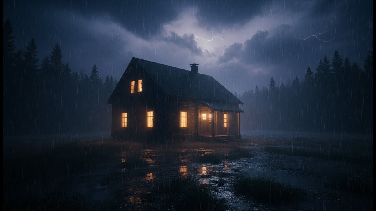 This Heavy Rain Will Rock You to Sleep Tonight 🌧️😴 | Cozy Night Roof Rain Sounds
