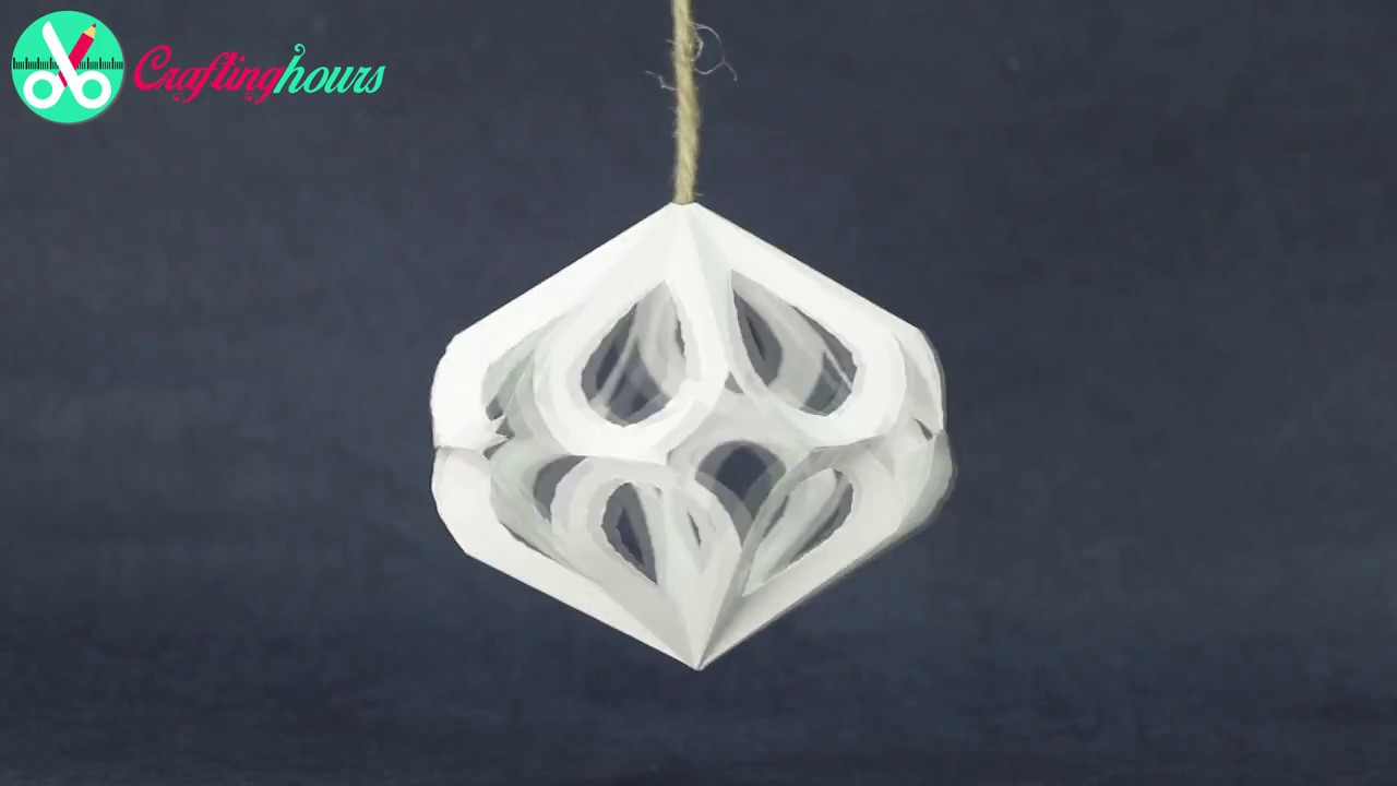 DIY Christmas Party Decorations | Paper 3D Diamond Crafts Tutorial
