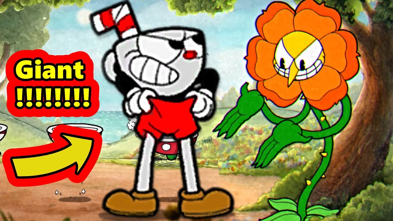 Cuphead - Эпический гигантский мод против всех боссов ((Giant Super Hit))