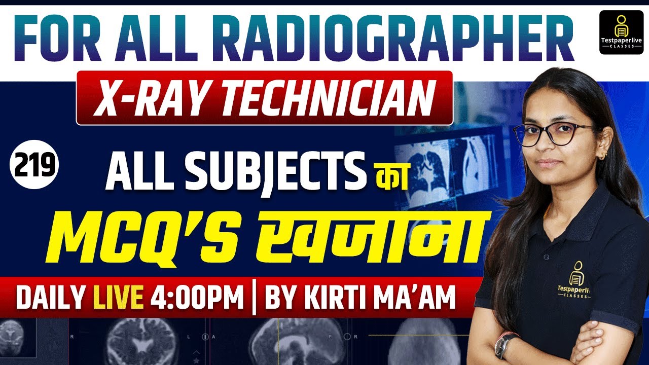 DMER X-Ray Technician & Radiographer Exam Most Important Questions Classes | #219 #DRT #BRT